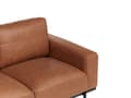 Miniatyrbilde 6 av 10: Sofa Svart Kunstskinn Metallben 215 x 87 x 72 cm 3-seters Klassisk Sofa Sofa Stue Moderne