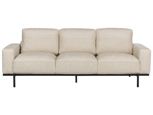 Sofa Kremfarget Beigie stoff med metallben 3-seters klassisk sofa Sofa Stue Moderne