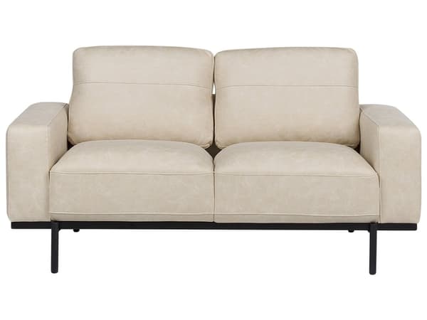 Sofa Kremfarget Beigie stoff med metallben 2-seters klassisk sofa Sofa Stue Moderne
