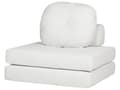 Miniatyrbilde 6 av 11: Sofa Puff Seng Hvit kordfløyel Polstring Enkelt Sovesofa Utfellbar Stol Seng med Pute Moderne Design