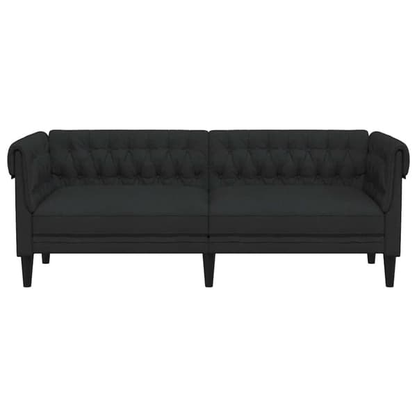 vidaXL 3-personers Chesterfield-sofa stof sort