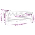 Miniatyrbillede 10 af 11: vidaXL 3-personers Chesterfield-sofa stof sort