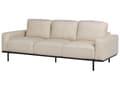 Miniatyrbillede 4 af 10: Sofa creme beige 3-personers polstret stof med metalben aftagelige hyndebetræk moderne stil