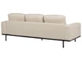Miniatyrbillede 5 af 10: Sofa creme beige 3-personers polstret stof med metalben aftagelige hyndebetræk moderne stil