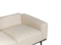 Miniatyrbillede 7 af 10: Sofa creme beige 3-personers polstret stof med metalben aftagelige hyndebetræk moderne stil