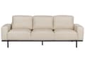 Miniatyrbillede 1 af 10: Sofa creme beige 3-personers polstret stof med metalben aftagelige hyndebetræk moderne stil