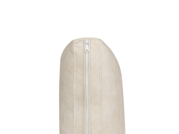 Sofa creme beige 2-personers polstret stof med metalben aftagelige hyndebetræk moderne stil