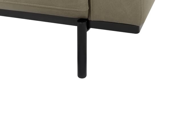 Sofa grøn 2-personers polstret stof med metalben aftagelige hyndebetræk moderne stil