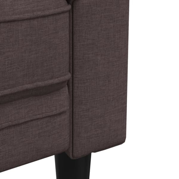 vidaXL 3-personers Chesterfield-sofa stof mørkebrun