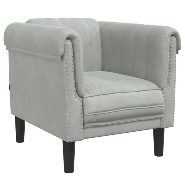 vidaXL sofastol velour lysegrå