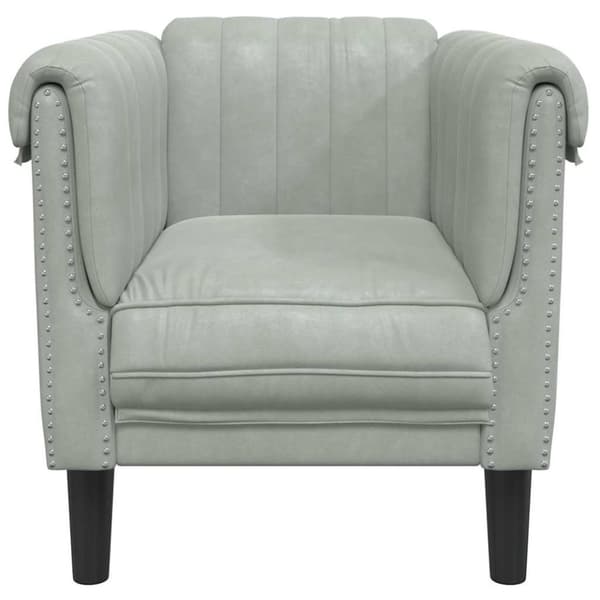 vidaXL sofastol velour lysegrå