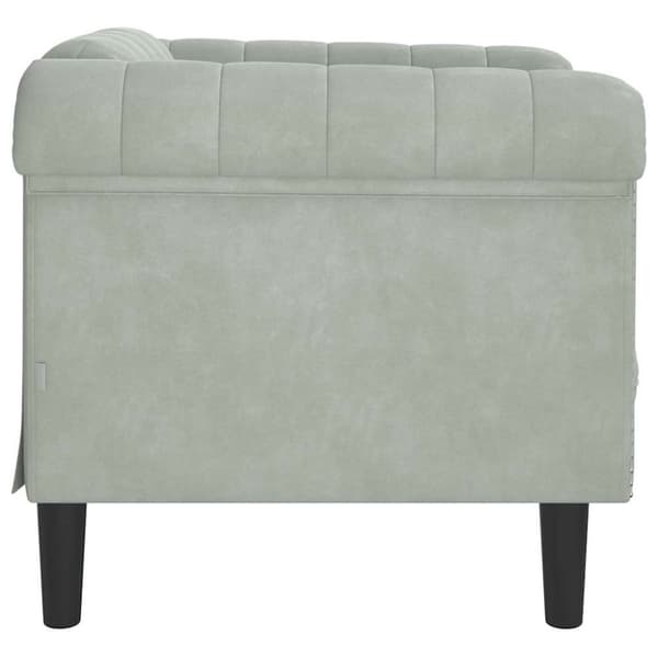 vidaXL sofastol velour lysegrå