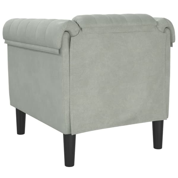 vidaXL sofastol velour lysegrå