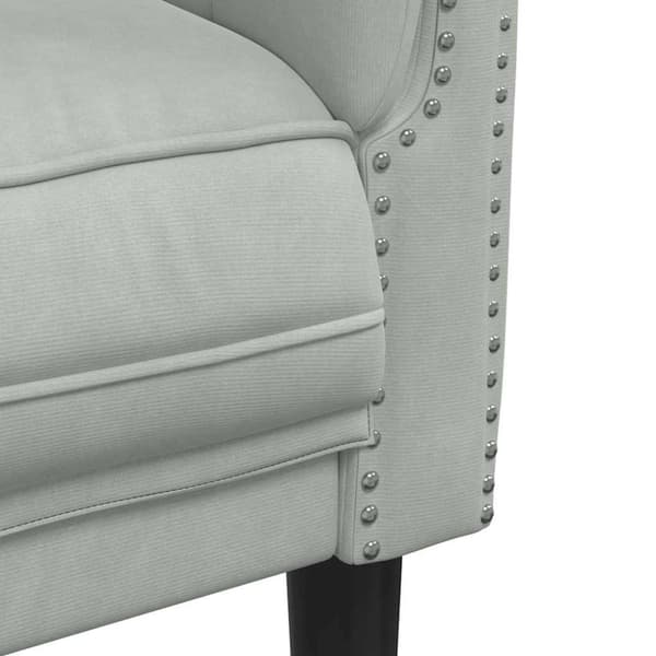 vidaXL sofastol velour lysegrå