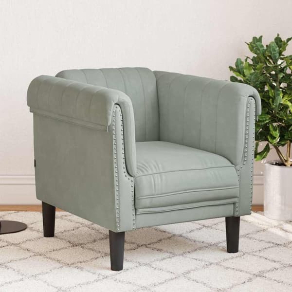 vidaXL sofastol velour lysegrå
