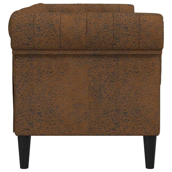 vidaXL 2-personers Chesterfield-sofa stof brun