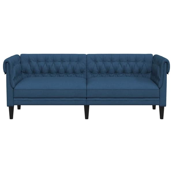 vidaXL 3-personers Chesterfield-sofa stof blå