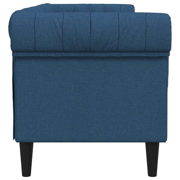 vidaXL 3-personers Chesterfield-sofa stof blå