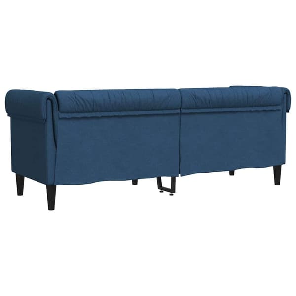 vidaXL 3-personers Chesterfield-sofa stof blå