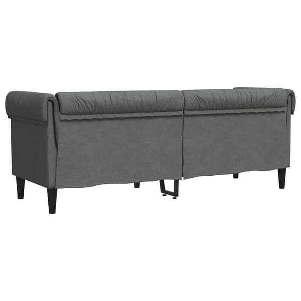 vidaXL 3-personers Chesterfield-sofa stof mørkegrå