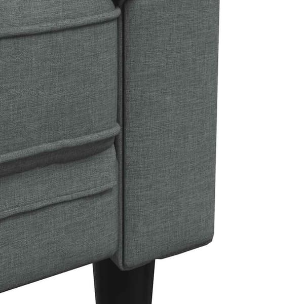 vidaXL 3-personers Chesterfield-sofa stof mørkegrå