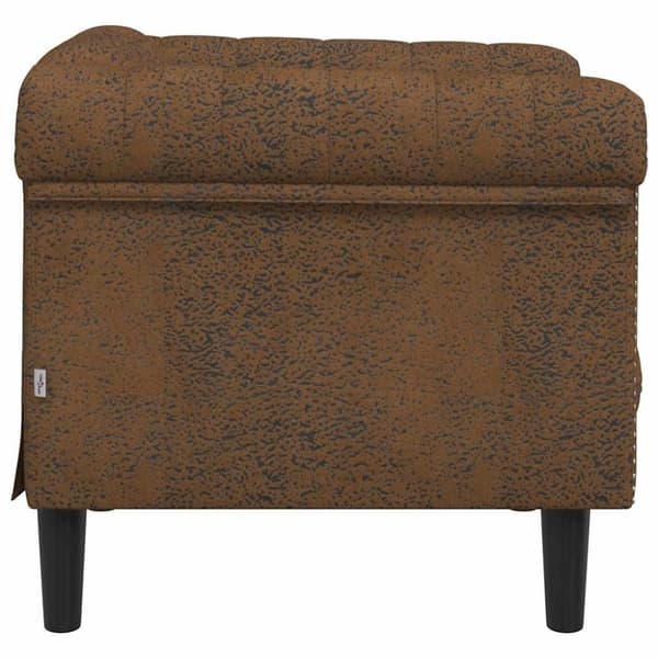 vidaXL sofastol velour sort brun