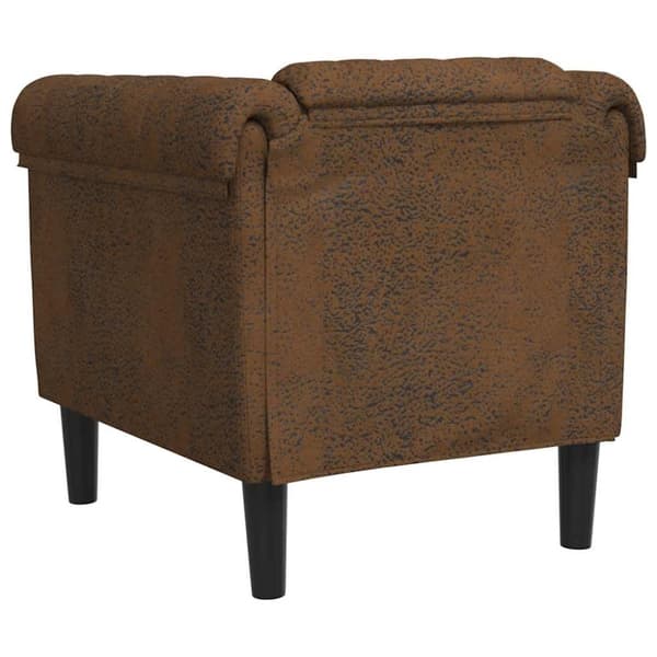 vidaXL sofastol velour sort brun