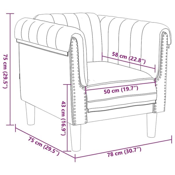 vidaXL sofastol velour sort brun