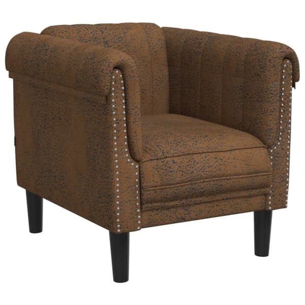 vidaXL sofastol velour sort brun