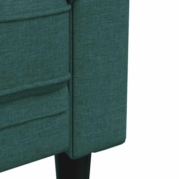 vidaXL 3-personers Chesterfield-sofa stof mørkegrøn