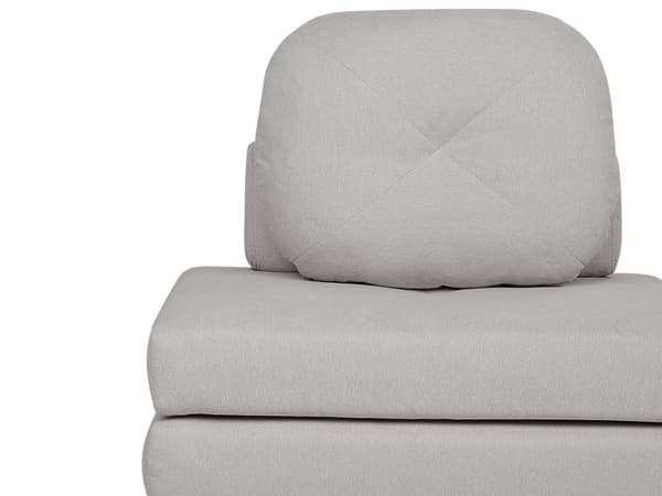 Bäddsoffa Ljusgrå Tygklädsel Enkelsoffa Utfällbar Divan Dagbädd med Dyna Modern Design Sovrum Vardagsrum