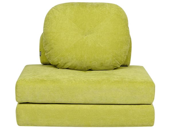 Sovesofa lysegrøn stofbetræk 1-sæders aftagelig top aftagelig pyntepude moderne stil