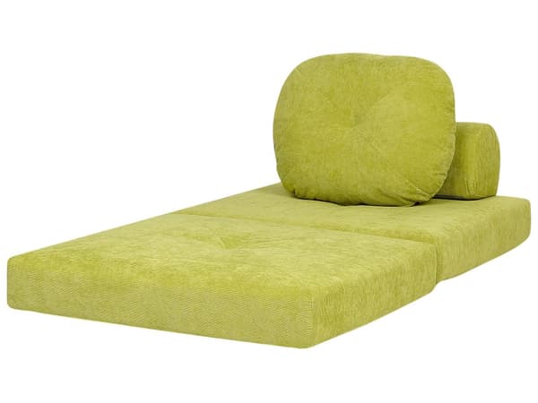 Sovesofa lysegrøn stofbetræk 1-sæders aftagelig top aftagelig pyntepude moderne stil
