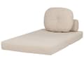 Miniatyrbillede 6 af 11: Sovesofa lys beige stofbetræk 1-sæders aftagelig top aftagelig pyntepude moderne stil