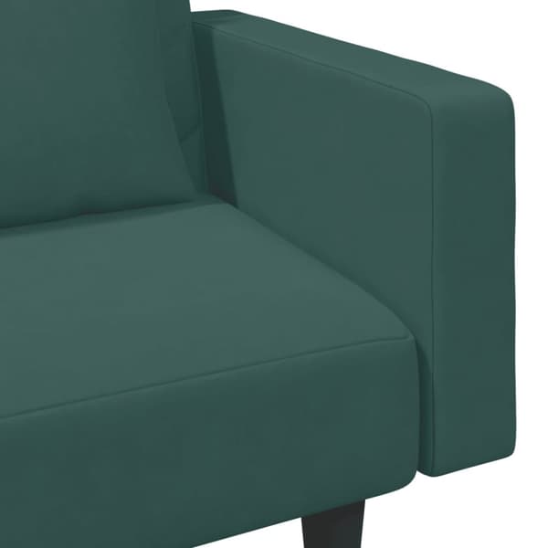 vidaXL sofasæt 2 dele med puder velour mørkegrøn