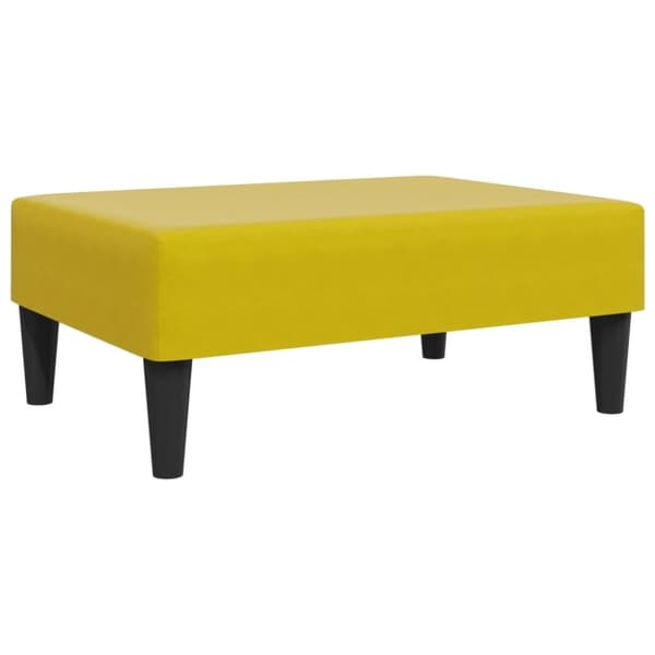 vidaXL Bäddsoffa 2-sits med fotpall gul sammet