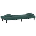 Miniatyrbillede 4 af 11: vidaXL sofasæt 2 dele med puder velour mørkegrøn