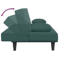 Miniatyrbillede 5 af 11: vidaXL sofasæt 2 dele med puder velour mørkegrøn