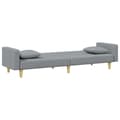 Miniatyrbillede 4 af 11: vidaXL 2-personers sovesofa med puder og fodskammel stof lysegrå
