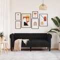 Miniatyrbillede 4 af 11: vidaXL 2-personers Chesterfield-sofa stof sort