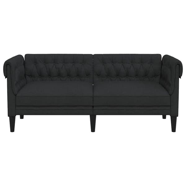 vidaXL 2-personers Chesterfield-sofa stof sort
