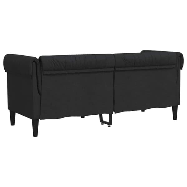 vidaXL 2-personers Chesterfield-sofa stof sort