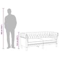 Miniatyrbillede 11 af 11: vidaXL 2-personers Chesterfield-sofa stof sort