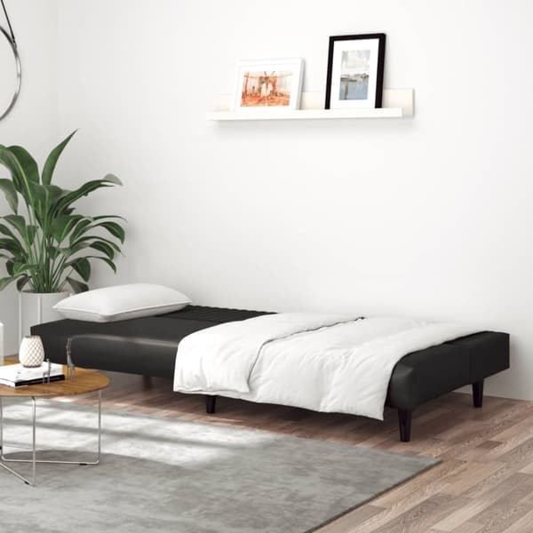 vidaXL 2-personers sovesofa kunstlæder brun