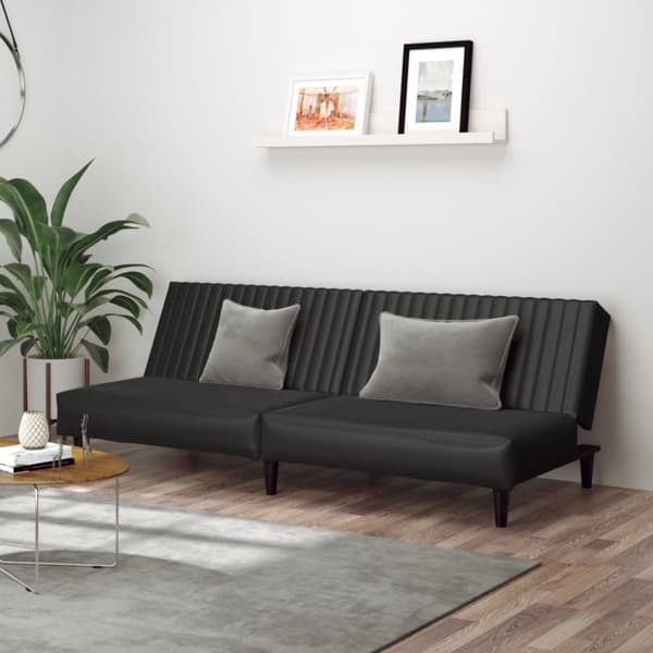 vidaXL 2-personers sovesofa kunstlæder brun