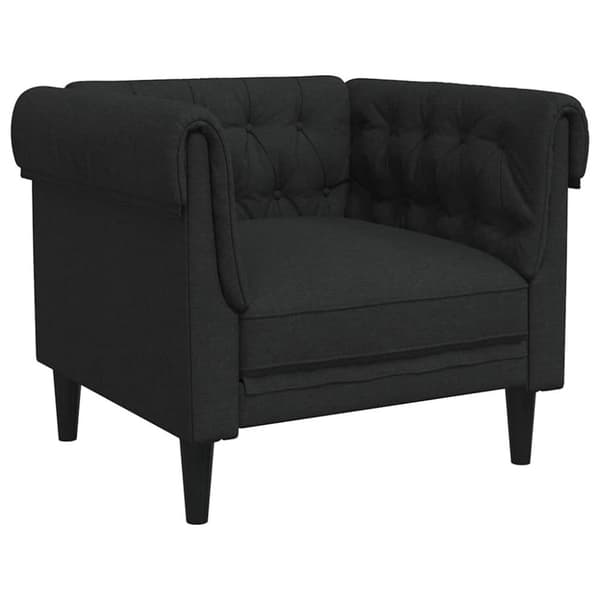 vidaXL Chesterfield-sofastol stof sort