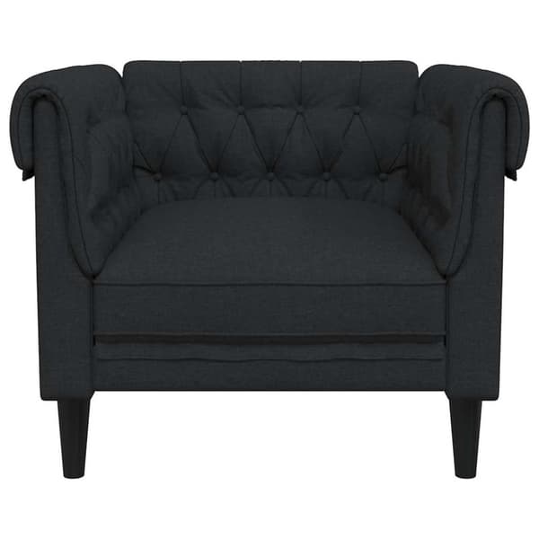 vidaXL Chesterfield-sofastol stof sort
