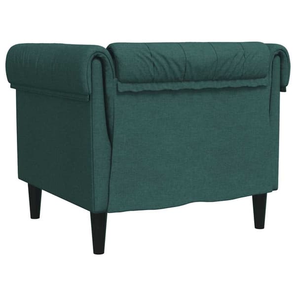 vidaXL Chesterfield-sofastol stof mørkegrøn