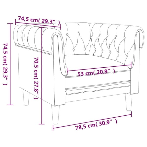 vidaXL Chesterfield-sofastol stof mørkegrøn