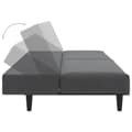 Miniatyrbillede 6 af 11: vidaXL 2-personers sovesofa fløjl mørkegrå